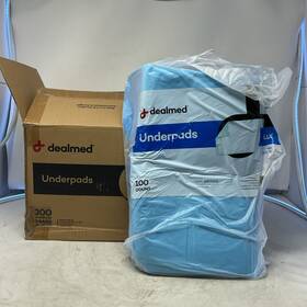 784030 Dealmed Standard Non-sterile Medical Underpads 2-ply Tissue 300 Count 24 Inch X 17
