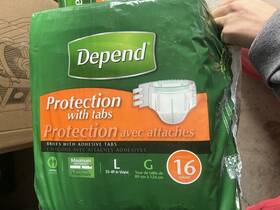 00036000354584 Depend Protection With Tabs Large Maximum Absorbency 80-count 5 Packages