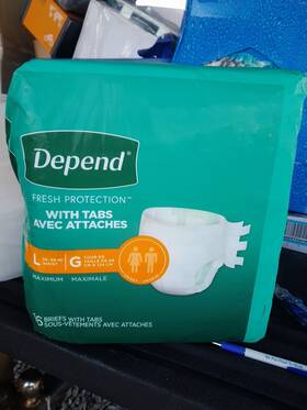 0158448 Depend Incontinence Protection With Tabs/disposable Underwear For Adults Unisex