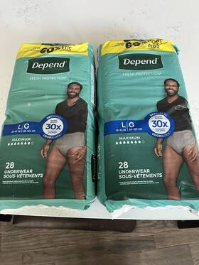 Depend 0360000479270 56 Count Fresh Protection Adult Incontinence Underwear For Men Size Large