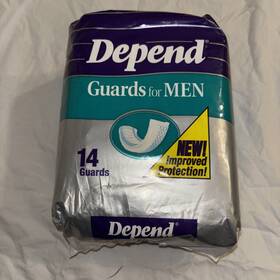 Depend 036000190359 Vintage Guards For Men Package Of 14 Light To Moderate Protection New