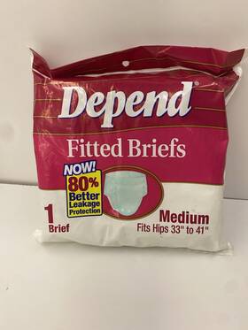 Depend 036000191202 Depends 1 Vintage Plastic Diaper/brief Size Medium From 90s