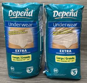 Depend 036000191479 Vintage Underwear Extra Absorbency Size Large 10 Count Nos 2002