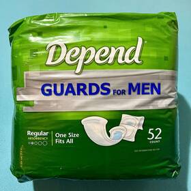 Depend 036000192780 / Guards For Men Regular Absorption One Size Fits All 52 Count