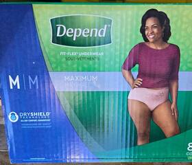 Depend 036000508949 Fit-flex Incontinence And Postpartum Underwear For Women Maximum Medium