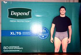 Depend 036000509007 Fresh Protection Fit-flex Incontinence Underwear For Men Maximum Xl