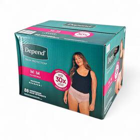 Depend 036000509038 Fresh Protection Adult Incontinence Underwear Womens Medium - 88 Count