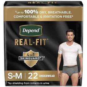 Depend 036000509762 Real Fit Incontinence Underwear For Men Disposable Maximum Absorbency Smal