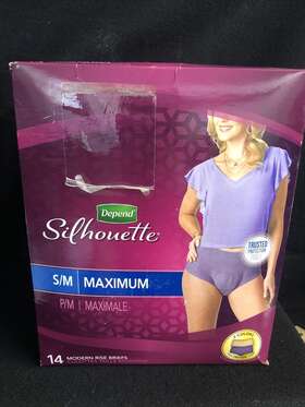 Depend 036000509847 Silhouette Maximum Incontinence Underwear For Women 14 Count Size S/m-new