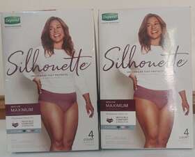 Depend 036000514100 2 Boxes Silhouette Maximum Absorbency Incontinence Briefs 4colors Medium
