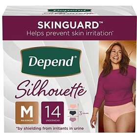 Depend 036000514124 Silhouette Adult Incontinence And Postpartum Underwear For Women Medium Max
