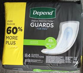 Depend 036000518672 Mens Fresh Protection Guards Maximum 84 Count