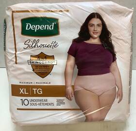 Depend 036000554250 Silhouette Underwear Extra Large Maximum Absorbency 10 Count
