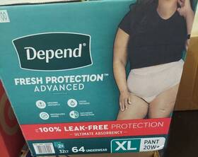 Depend 036000562095 Fresh Protection Advanced Xl 64 Underwear Brand New In The Box