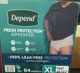 Depend 036000562194 Fresh Protection Xl 64 Underwear Brand New In The Box