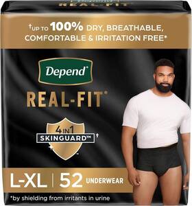 10036000465805 Depend Real Fit Incontinence Underwear For Men Disposable Maximum Absorbency