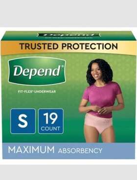 10036000479338 Depend Fit-flex Incontinence Underwear For Women Max Absorbency S Tan 19ct