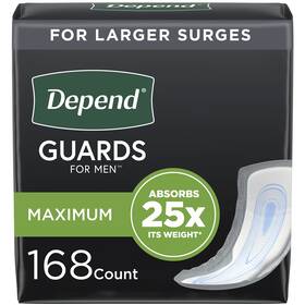 10036000531876 Depend Incontinence Guards/bladder Control Pads For Men Maximum Absorbency 168