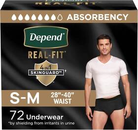 10036000583639 Depend Real Fit Adult Diapers Incontinence Underwear For Men Disposable