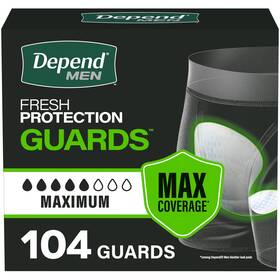 10036000584155 Depend Guards Incontinence Pads For Men Maximum Absorbency 104 New White