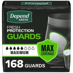 10036000584162 Depend Incontinence Pads For Men Maximum Absorbency 168 Count