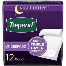 104696101 Depend Incontinence Pads 12pk Adults Kids Pets Disposable Bed Underpads