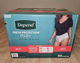 1404566 Depend Fresh Protection Plus Incontinence Pants For Women - 88 Ct Size M 8-16