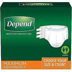 14411736 Depend Unisex Incontinence Protection With Tabs Underwear - Maximum Absorbency