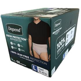 1835862 Depend Fresh Protection Advanced Underwear For Men Large 68 Count