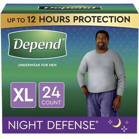 Depend 191770907207 Night Defense Mens Overnight Incontinence Underwear Xl 24ct 2x12