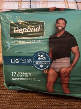 1984003 Depend Fresh Protection Underwear Lg 17 Ct 2 Available Maximum Absorbency