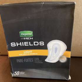 201561 Depend Shields For Men Light Absorbency Drips Dribbles Disposable 58 Ct New