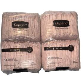 Depend 360005419901 Fresh Protection Womens Disposable Underwear Size Xl 68 Ct Pls Read