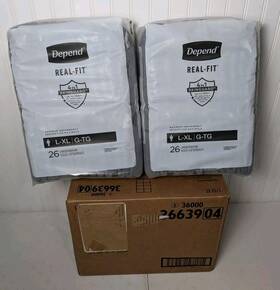 3663904 Depend Real Fit Incontinence Underwear For Men Large / X-large - Pack Of 52