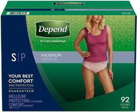 Depend 426995212984 Fit-flex Max Absorbency Incontinence Underwear For Women S Tan 92
