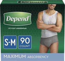 Depend 445014636686 Fit-flex Incontinence Underwear For Men Maximum Absorbency Disposable