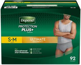 Depend 445036215272 Protection Plus Ultimate Max Absorbency 3-in-1 Surefit Flexible Underwear