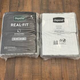 4658302 Depend Real Fit Incontinence Underwear Men S/m 56 Ct Gray Shipped Discreetly