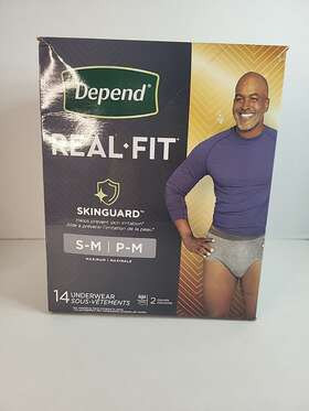 Depend 50000005194 Discreet Mens Real Fit Underwear Maximum Absorbency Small/medium 14 Ct
