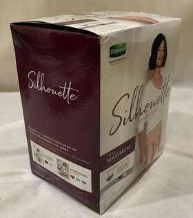 50055 Depend Silhouette Womens Small Maximum Absorbency 2 Colors Black Beige 16 Count