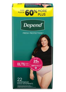 53306-01 Depend Fresh Protection Incontinence Underwear Women Xx Large 22 Count