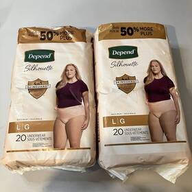 5422801 Depend Silhouette Womens Incontinence And Postpartum Underwear Large 20 Count 2