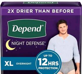 55161 Depend Night Defense Adult Size Xl Incontinence Underwear For Men 36 Count 55161 Depend Night Defense Adult Size Xl Incontinence Underwear For Men 36 Count