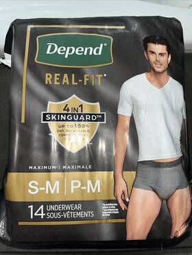 55426 Depend Disposable Underwear Male Small / Medium 14 Ct
