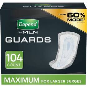 Depend 562039645978 Incontinence Guards/incontinence Pads For Men/bladder Control 104ct