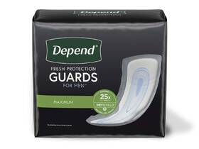 584687 Depend Incontinence Guards For Men Maximum Absorbency 52 Count Packaging May Vary