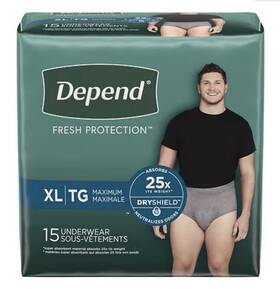 Depend 600413172952 Extra Large Maximum Absorbency Depends Fit Flex Underwear Xl