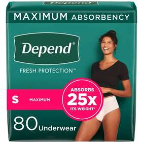 Depend 672670426277 Fresh Protection Incontinence Underwear For Women Maximum S Blush 80ct R