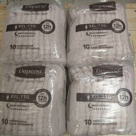 Depend 680358169866 40 Ct Night Defense Adult Incontinence Underwear For Women Overnight Xxl