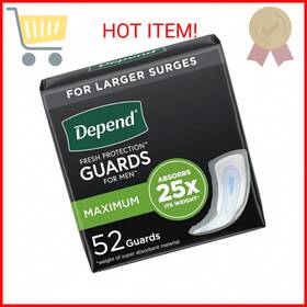 Depend 785923594187 Incontinence Guards/incontinence Pads For Men/bladder Control Maxim